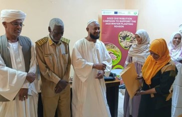 فاو ووزارة الزراعة تطلقان مشروع توزيع تقاوي الموسم الشتوي بمحلية شرق النيل