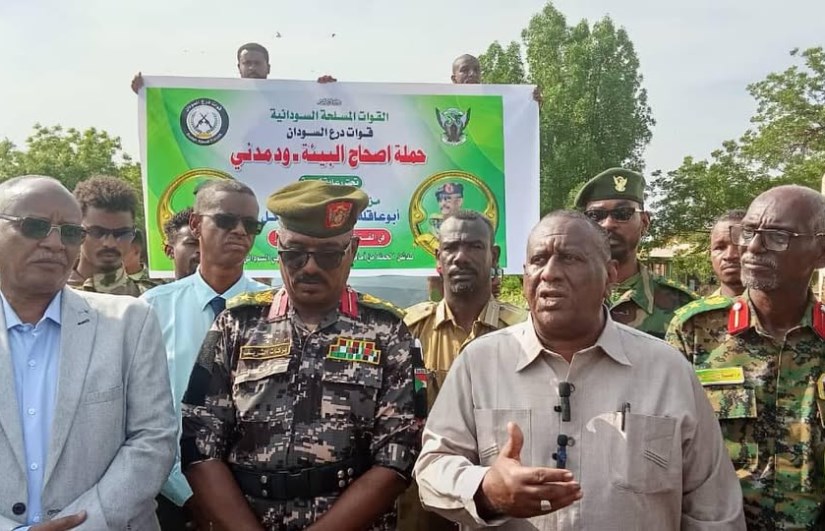 والي الجزيرة يشرف تدشين مبادرة قوات درع السودان لإصحاح البيئة ومكافحة نواقل الامراض