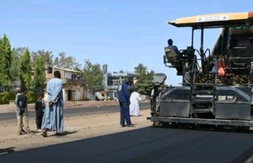 أعمال سفلتة طريق الستين