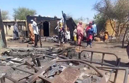 حريق جنوب دارفور