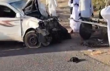 اصطدام ثلاث سيارات 