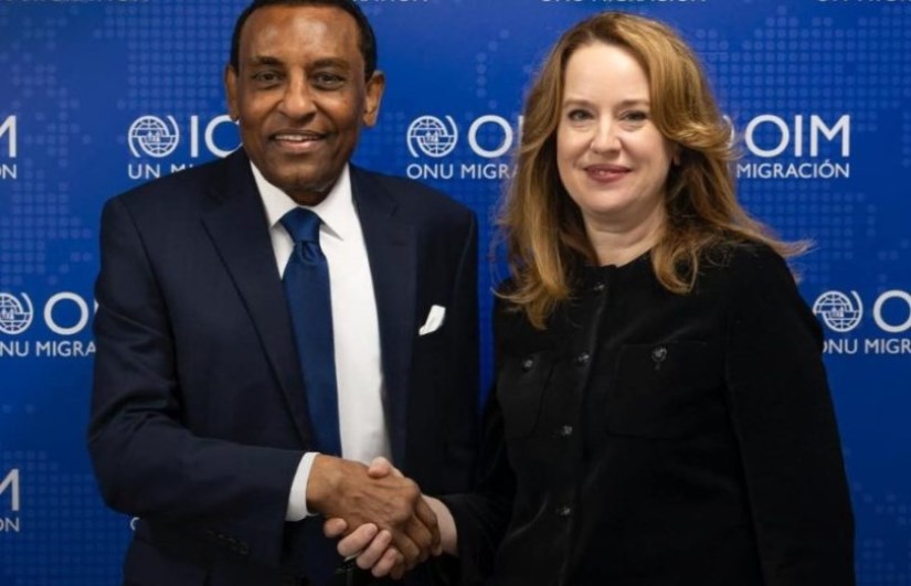 رئيس وزراء السودان مع المديرة العامة للمنظمة الدولية للهجرة