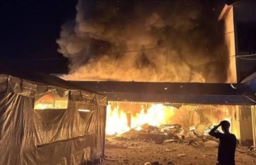 حريق مخيم أزهري